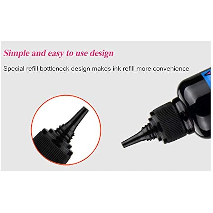 INK REFILL KIT 100ML FOR HP 67 61 65 60 62 63 910 920 901 902 932 933 934 940 952 94 95 96 INKJET PRINTER CARTRIDGES REFILLABLE INK CARTRIDGES CIS CISS SYSTEM 4 COLOR SET WITH 4 SYRINGES - Image 3