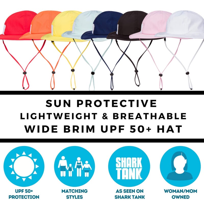 SwimZip SwimZip Unisex Child Wide Brim Sun Protection Hat UPF 50 Adjustable ,Red,2-8 Years  - Image 4