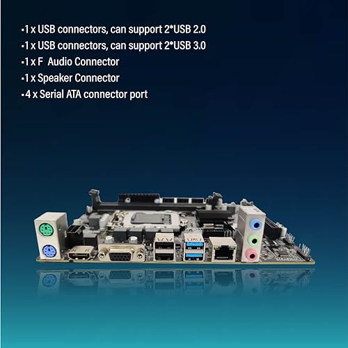 Geonix GX-H61 DDR3 Motherboard | 2.0 USB | Support M.2 and NVMe SSD | LGA 1155 Support Intel 2nd and 3rd Gen CPU | DDR3 RAM | 3 Years Warranty - Image 3