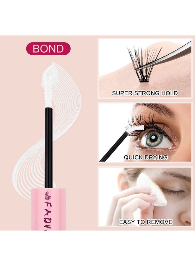 FADVAN Lash Glue, Lash Bond And Seal, Cluster Lash Glue For Individual Cluster Lashes Diy Lash Extension Clear Bond And Seal Lash Glue Super Hold 72 Hours Latex Free For Sensitive Eyes (Clear10Ml) - Image 5