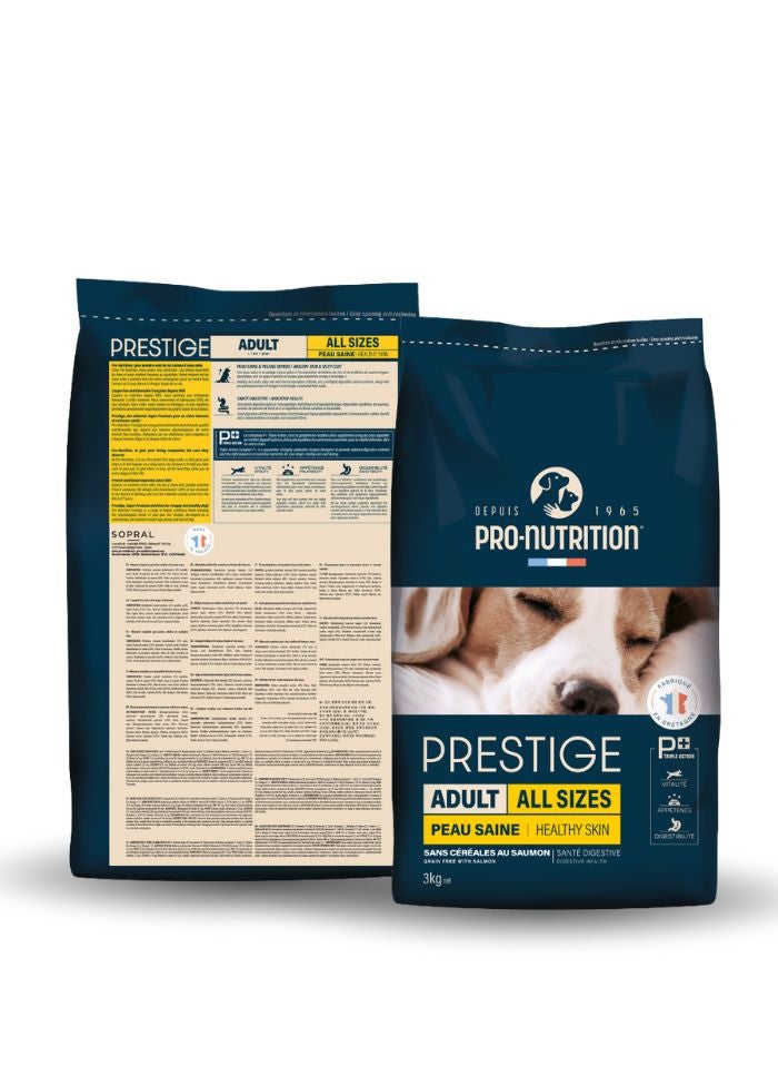 Pro nutrition Prestige Dog Adult All Size Healthy Skin Salmon 3Kg - Grain Free