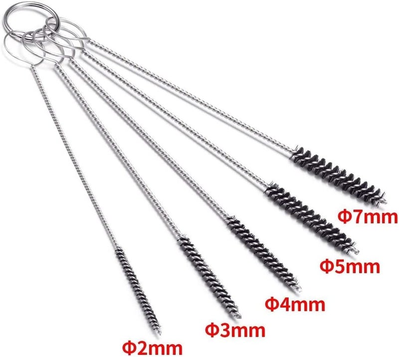 Petutu 6 Set Carburetor Carbon Dirt Jet Remove Cleaner 39 Cleaning Wires Set + 30 Cleaning Needles + 15 Nylon Brushes for Motorcycle ATV Moped Welder Carb Chainsaw Spray Guns Welding Torch Tip Cleaner - Image 2