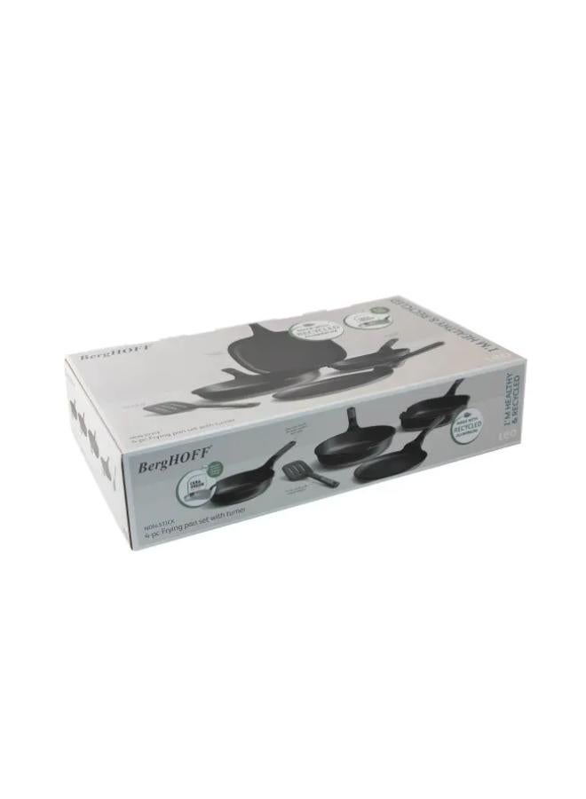 Berghoff Pack Of 4 Non-Stick Frying Pan With Nylon Turner Spoon  cm-Black - Image 2