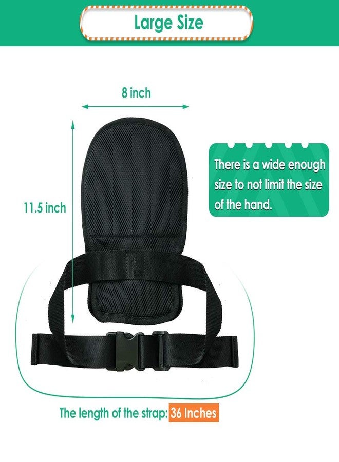 Mistuki Bed Restraints Dementia Gloves Safety Hand Control Mitts Medical Bondage Locking Mittens Patients Caregivers Elderly Protectors Product, Prevent Scratching Harm, 1 Pair Dual Purpose, Black - Image 5