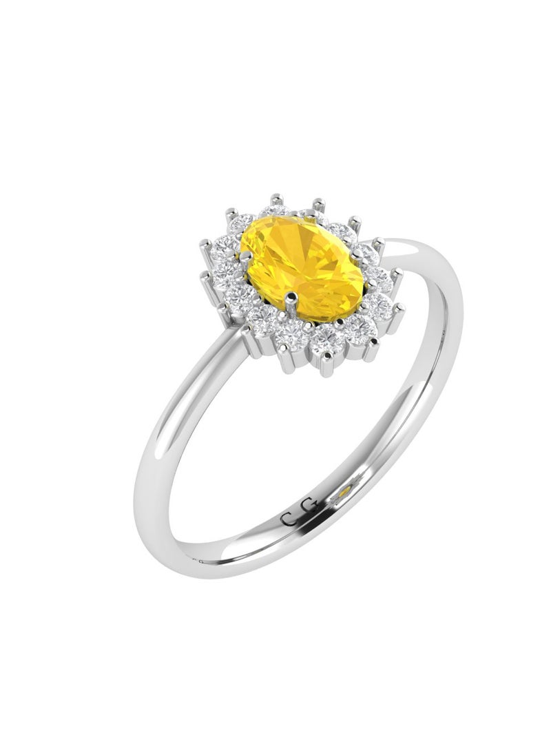 Diana Oval Citrine and Glinting Diamond Ring in 18K White Gold - pzsku/Z2A7809CBC068AE7AE1CDZ/45/_/1737199690/f6c92c3a-0a23-41a5-9fd1-86f143f4dc9b