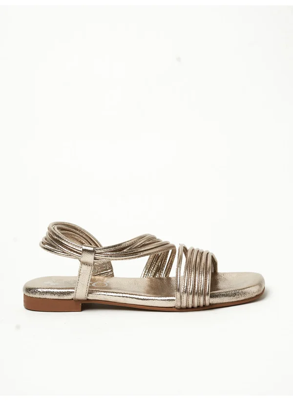 ييزو Y.SO Ladies Flat Sandals With Back Strap Rose Gold | Made In India