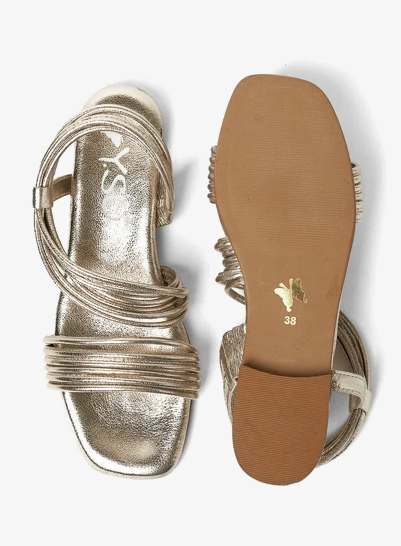 Y.so Rose Gold Women's Flat Slingback Sandals – Slip-On Comfort with Backstrap Support for Women | Best Price UAE