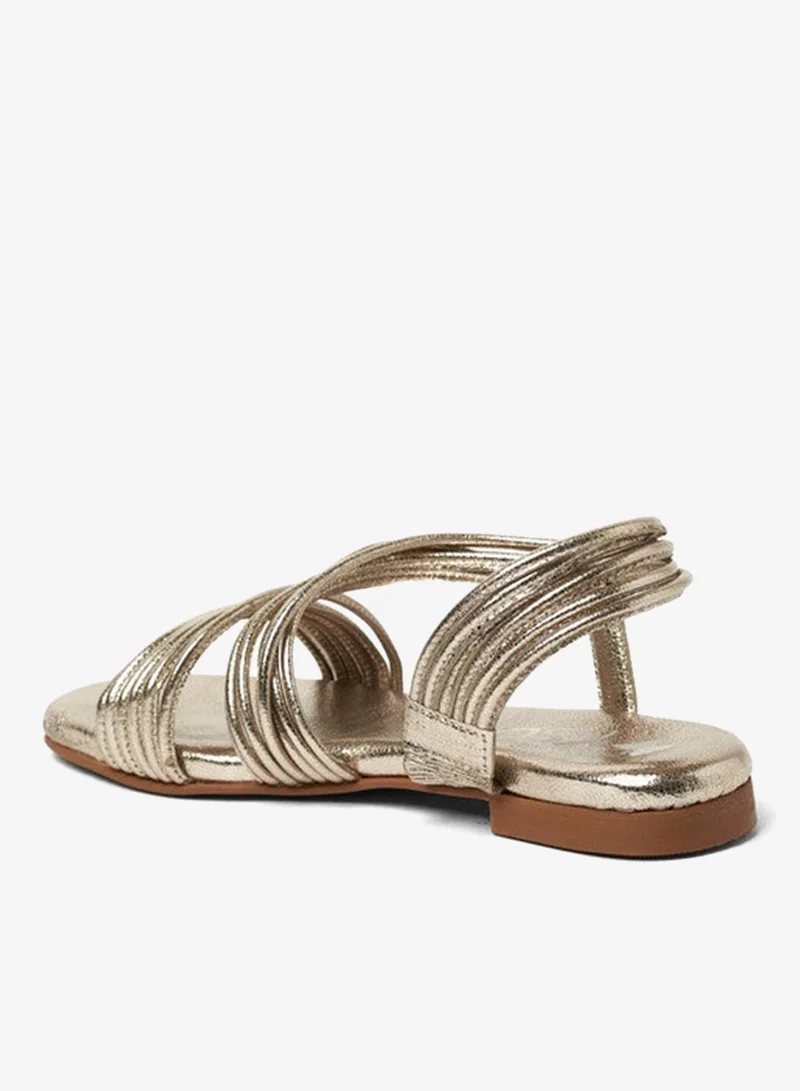 Y.so Rose Gold Women's Flat Slingback Sandals – Slip-On Comfort with Backstrap Support for Women | Best Price UAE