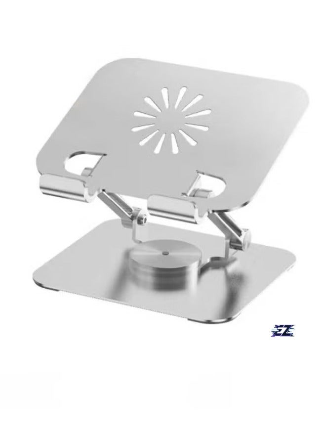 ELTRAZONE 360° Rotating Tablet Stand for Desk – Aluminum Alloy Foldable iPad & Phone Stand Holder with Adjustable Angles for Office, Home, and Entertainment Use - Image 1