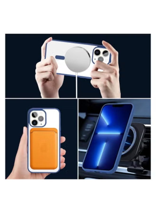Clear Magnetic Slim Case for 6.7-Inch Smartphone – Ultra-Thin Shockproof Transparent Cover with Anti-Yellow Coating, Mag Ring Compatible for Wireless Charging, Protective Bumper Edges  - Image 4