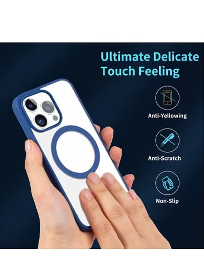 Clear Magnetic Slim Case for 6.7-Inch Smartphone – Ultra-Thin Shockproof Transparent Cover with Anti-Yellow Coating, Mag Ring Compatible for Wireless Charging, Protective Bumper Edges  - Image 3
