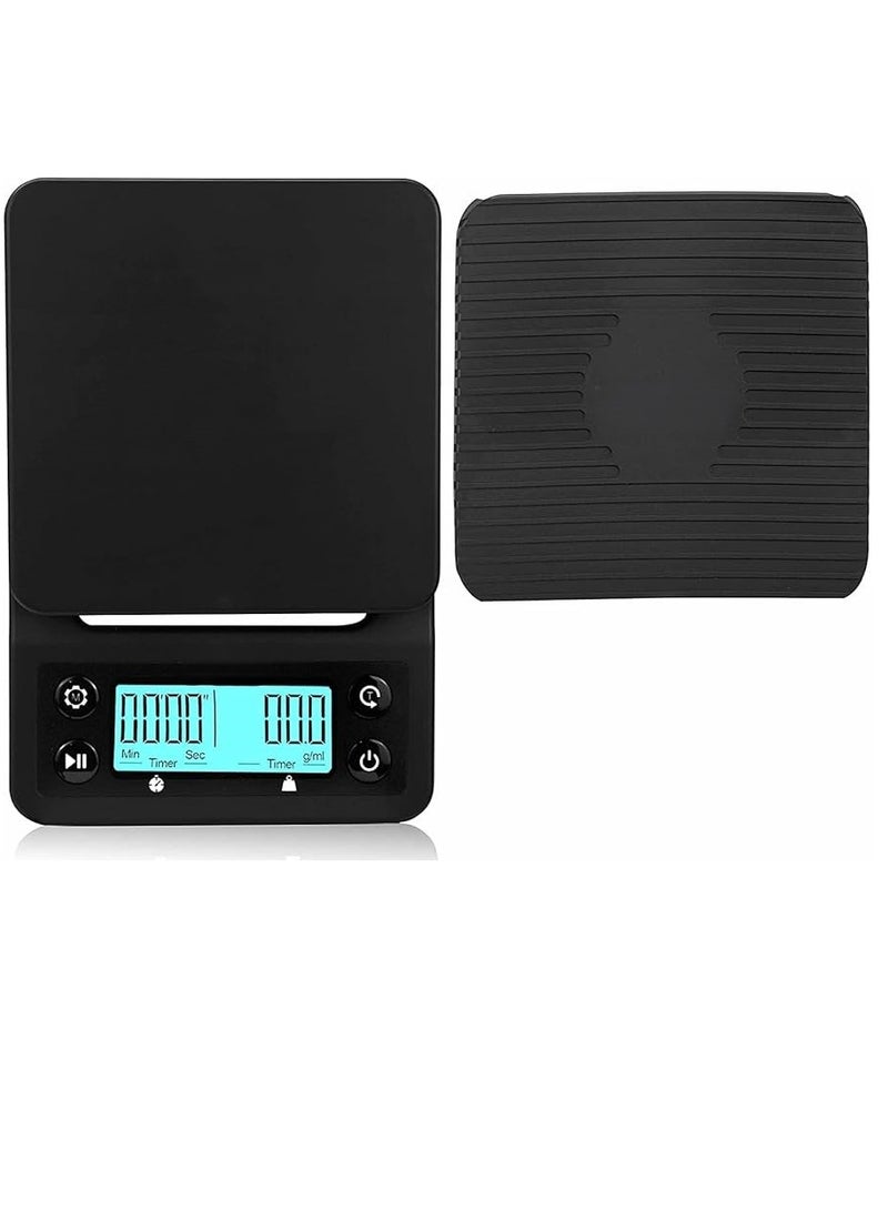 RANK Electronic Weighing Coffee Scale Black 19.5 x 13.5 x 3cm - Image 1