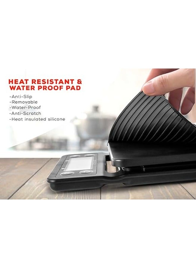 RANK Electronic Weighing Coffee Scale Black 19.5 x 13.5 x 3cm - Image 2