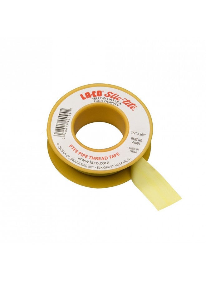 La-Co LA-CO 44094 Slic-Tite PTFE Gas Line Pipe Thread Tape, Premium Grade, [260" Length, 1/2" Wide], Yellow - Image 2