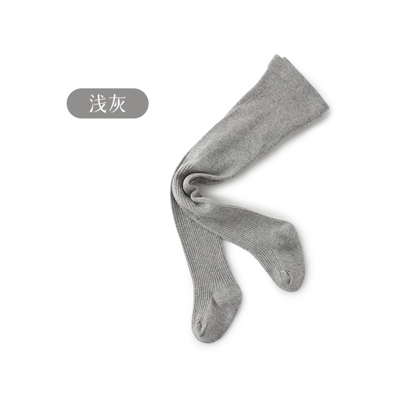 Children'S Pantyhose New Baby Combed Cotton Double Needle Leggings Girls' Jumpsuit Leggings Pantyhose - Image 1