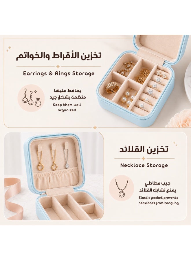 بكسل التغليف مجموعة 12 قطعة صندوق مجوهرات صغيرة وأنيقة بحجم عملي من بكسل التغليف، منظم خواتم، قلادة، قرط، عقد، سوار، تخزين مجوهرات صغير محمول للنساء - Image 3