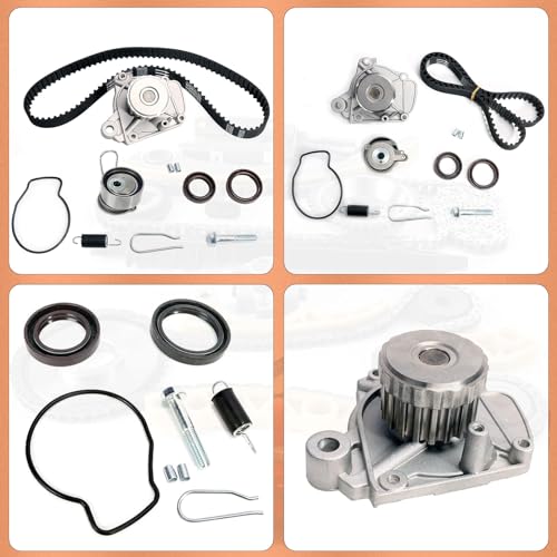 ISINSWIFT Engine Timing Belt Kit with Water Pump Compatible with Honda Civic DX LX EX HX GX 1.7L L4 16V 2001-2005 Replace# TCK312, TB312K1, 95312K1, GTK0312, TBK220 - Image 3