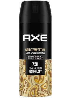 Axe Gold Temptation Deodorant Long Lasting Body Spray for Men, 150 ml 