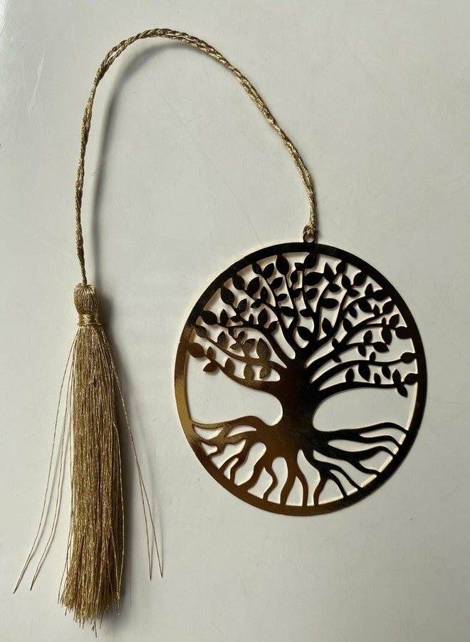 HEALME Brass Tree of Life Bookmark | Golden Finish with Tassel | Luxurious Reading and Gifting for All Ages - Image 1