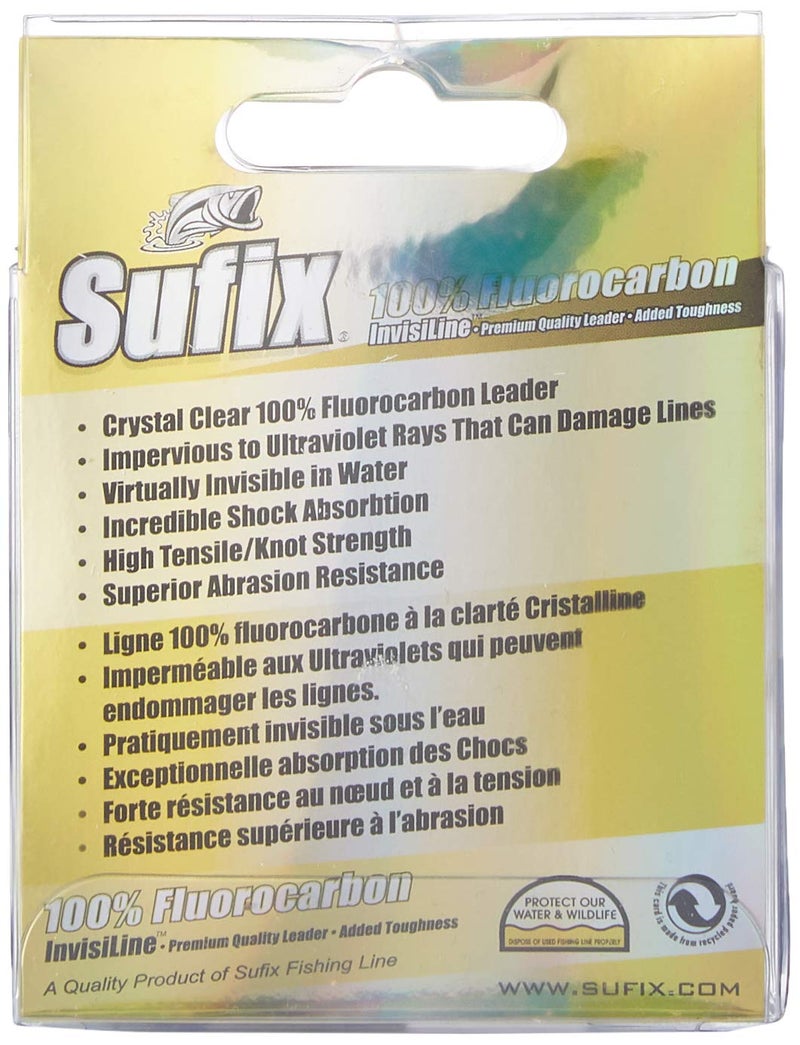 Sufix Invisiline Fluorocarbon Leader 33-Yards Leader Wheel Fishing Line (Clear, 6-Pound) - Image 2