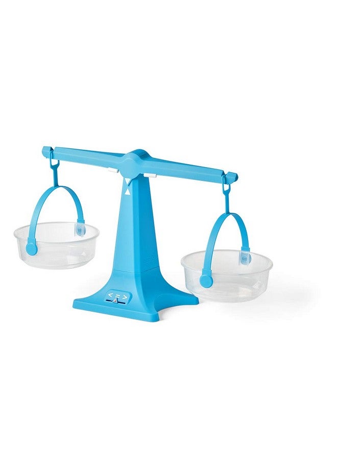 hand2mind hand2mind Blue Nestable Pan Balance, Clear Double Pan Balance Scale for Liquids and Solids, Easy to Assemble Kids Scale, Space Saving Storage Base, Balance Scale for Classroom (1 Base with 2 Pans)  - Image 3