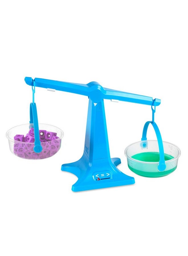hand2mind hand2mind Blue Nestable Pan Balance, Clear Double Pan Balance Scale for Liquids and Solids, Easy to Assemble Kids Scale, Space Saving Storage Base, Balance Scale for Classroom (1 Base with 2 Pans)  - Image 5