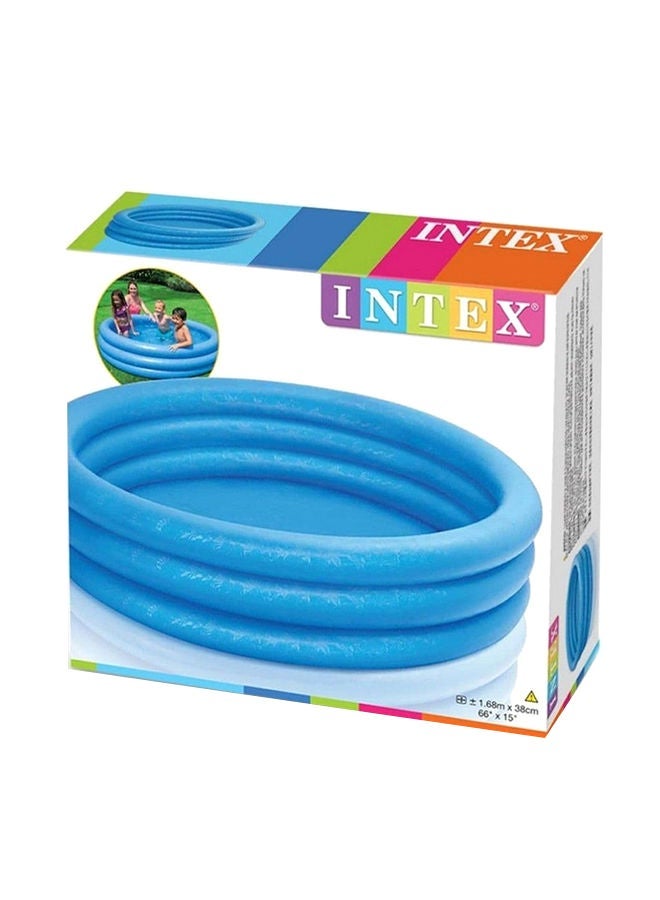 INTEX Crystal Blue Inflatable Swimming Pool - 168 x 38 cm 3-Ring Outdoor Paddling Pool for Kids (Ages 2+), Unisex 168x38cm - Image 3