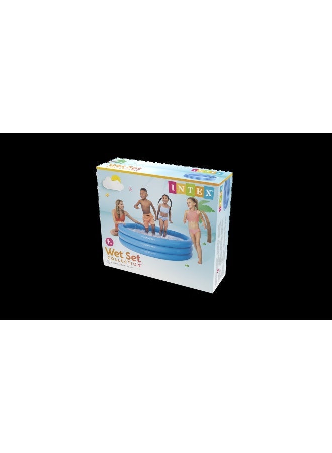 INTEX Crystal Blue Inflatable Swimming Pool - 168 x 38 cm 3-Ring Outdoor Paddling Pool for Kids (Ages 2+), Unisex 168x38cm - Image 2