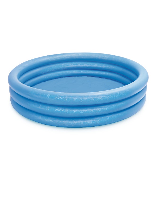 INTEX Crystal Blue Inflatable Swimming Pool - 168 x 38 cm 3-Ring Outdoor Paddling Pool for Kids (Ages 2+), Unisex 168x38cm - Image 2