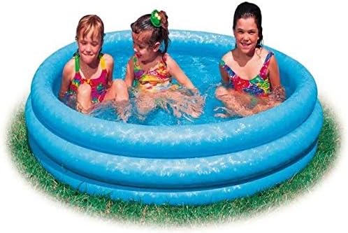 Intex Crystal Blue Inflatable Pool for Kids - 168 cm Diameter 168x38cm - Image 1