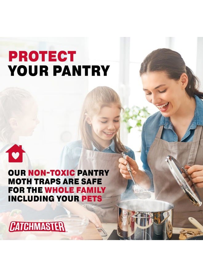 Catchmaster فخاخ الآفات والعث 6-عبوة، قاتل الحشرات لتخزين المطبخ وخزانة المؤن، فخاخ لزجة للعث للمنزل، حماية طعام الحيوانات الأليفة، تخزين خزائن المطبخ، فخ لزج آمن للحيوانات الأليفة - Image 5