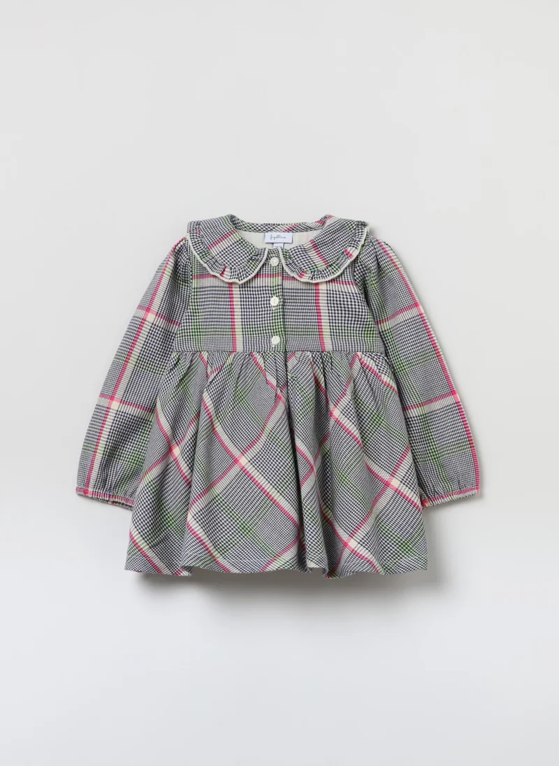 Ovs Ovs Baby Girl Prince Of Wales Check Chemise Dress