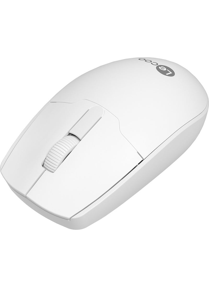 lecoo - WS204 Wireless 1200DPI 3-Button Optical Mouse White - Image 1