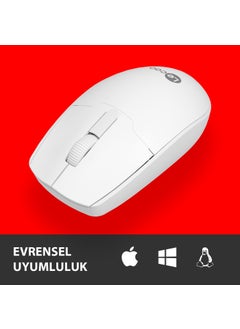 lecoo WS204 Wireless 1200DPI 3-Button Optical Mouse White  - Image 4