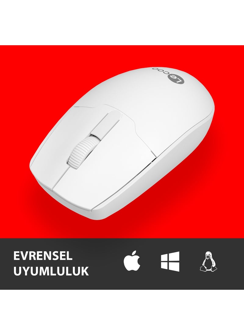 lecoo - WS204 Wireless 1200DPI 3-Button Optical Mouse White - Image 1