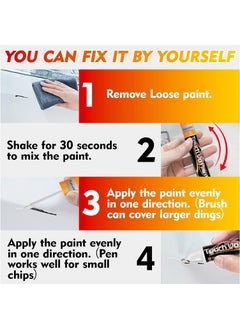Touch Touch Up Paint for Cars, Quick And Easy Car Scratch Remover for Deep Scratches，Two-In-One Automotive Car Paint Scratch Repair for Vehicles, Auto Paint for Erase Car Scratches, White  - Image 4