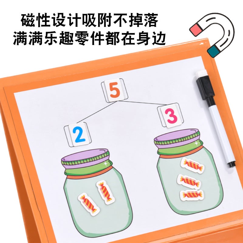 First Grade Mathematics Enlightenment Digital Decomposition Teaching Aids Magnetic Ten Grid Array Kindergarten Early Education Addition And Subtraction Arithmetic Artifact - Image 5