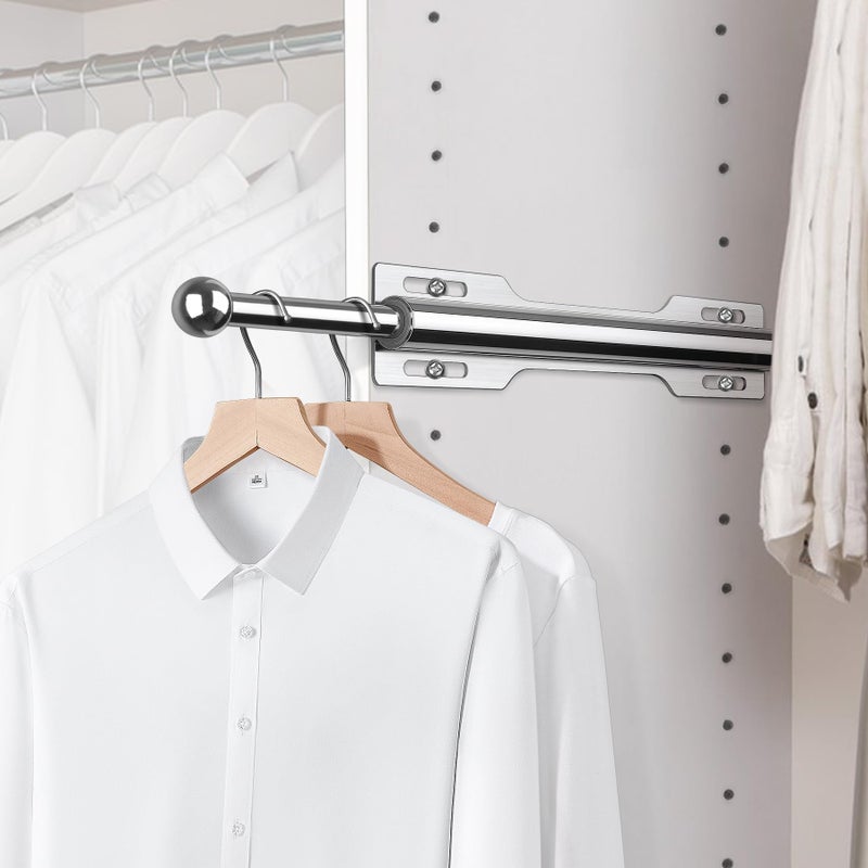 FIRJOY 12 Valet Rod for Closet Pull Out 1 Pack Chrome