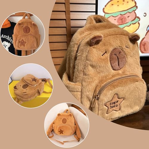 DHUENIOPE Capybara Backpack Multifunctional Durable Casual Daypacks for Outdoor Activities, Hiking, Picnic,Travel, Cute Animal Design, Lightweight Presents for Everyone - Image 3