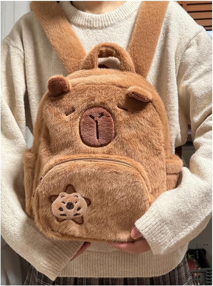 DHUENIOPE Capybara Backpack Multifunctional Durable Casual Daypacks for Outdoor Activities, Hiking, Picnic,Travel, Cute Animal Design, Lightweight Presents for Everyone - Image 4