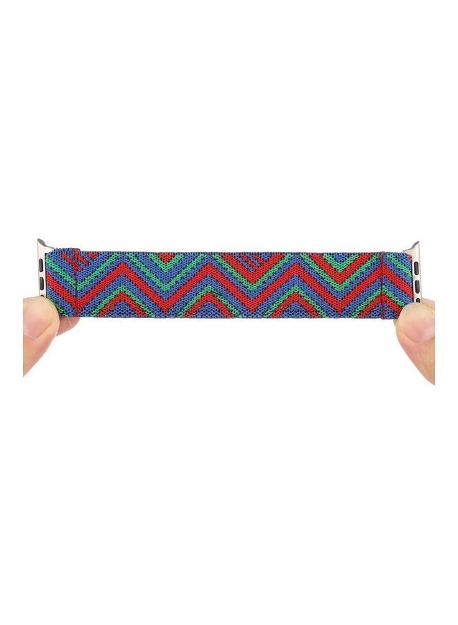 NIBEMINENT Nylon Replacement Strap Watchband For Apple Watch Series 7/6/SE/5/4/3/2/1 45/44/42mm Multicolour - Image 5