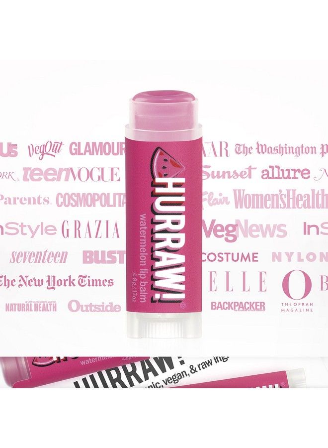 Hurraw! Watermelon Lip Balm 2 Pack: Organic Certified Vegan Cruelty and Gluten Free NonGMO 100% Natural Ingredients Bee Shea Soy and Palm Free Made in USA - Image 5
