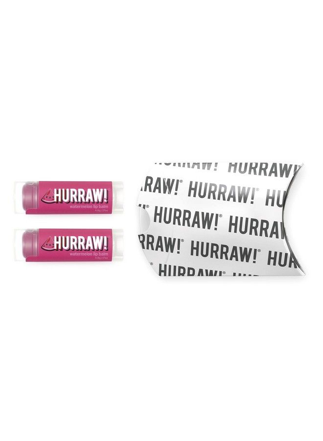 Hurraw! Watermelon Lip Balm 2 Pack: Organic Certified Vegan Cruelty and Gluten Free NonGMO 100% Natural Ingredients Bee Shea Soy and Palm Free Made in USA - Image 3