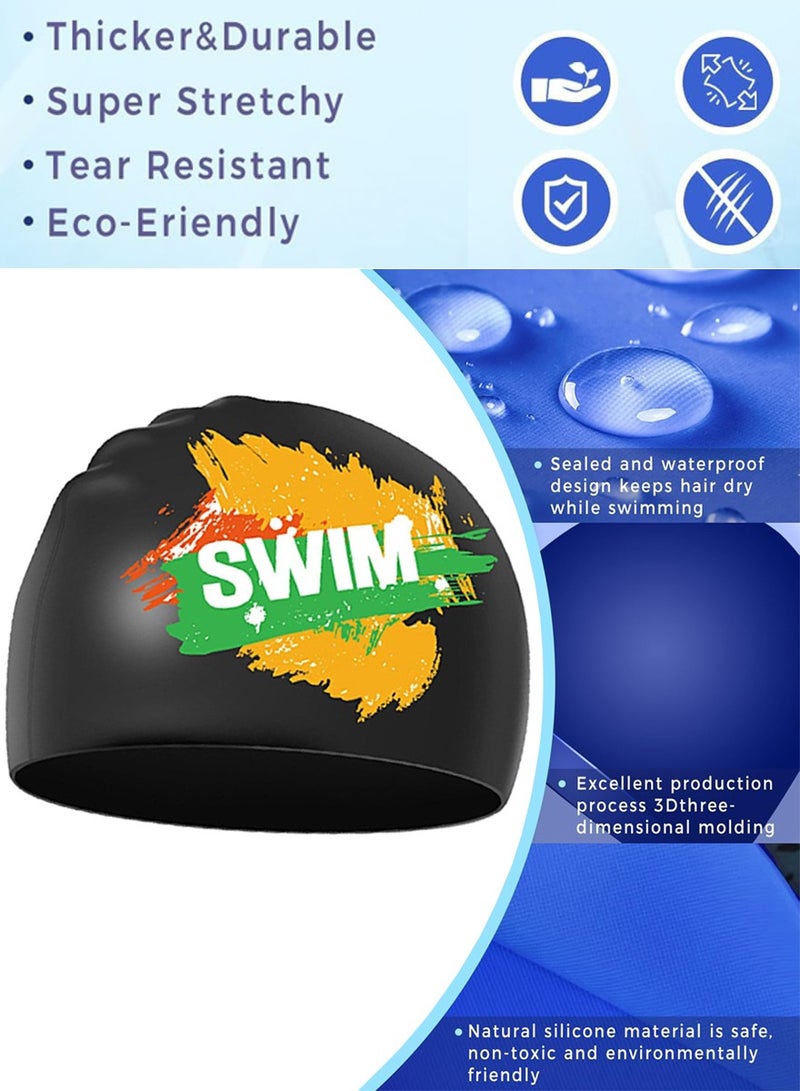 SUPER WINNER Silicone Swimming Cap for Men Women Adults, Durable Flexible and Skin Friendly Bathing Swimming Caps for Long and Short Hairs - Waterproof and Easy to Wear - Image 4