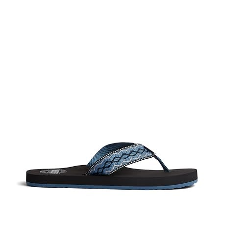 Reef Smoothy Mens Beach Flip Flop, Soft Woven Strap Made From 100% Recycled PET, Vintage Blue, 11 - Image 4