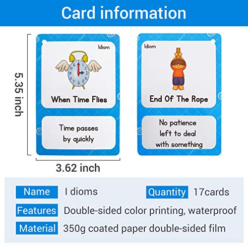 Richardy 33 Idioms English Proverb Idioms Flashcards Pocket Card Educational Learning Toys Kindergarten Supplies - Image 5