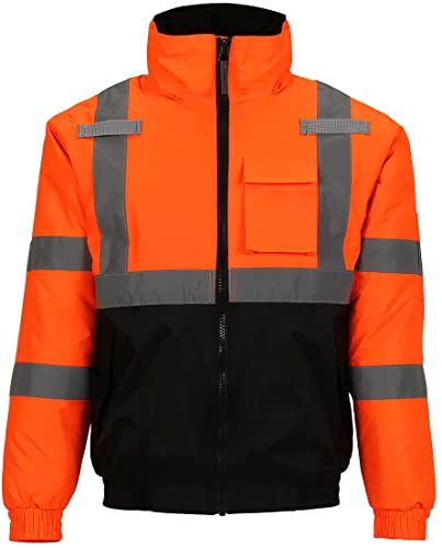 Tingley J26119 Bomber II Insulated Jacket, Large, Safety Orange - Image 3