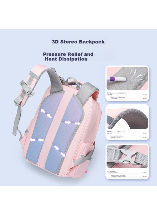 Golf School Bag For Primary School Boys Children Double Shoulder Backpack 1st-4th-6th Grade Reduce Burden Spine Protection Large Capacity High Appearance Value Lightweight - Image 3