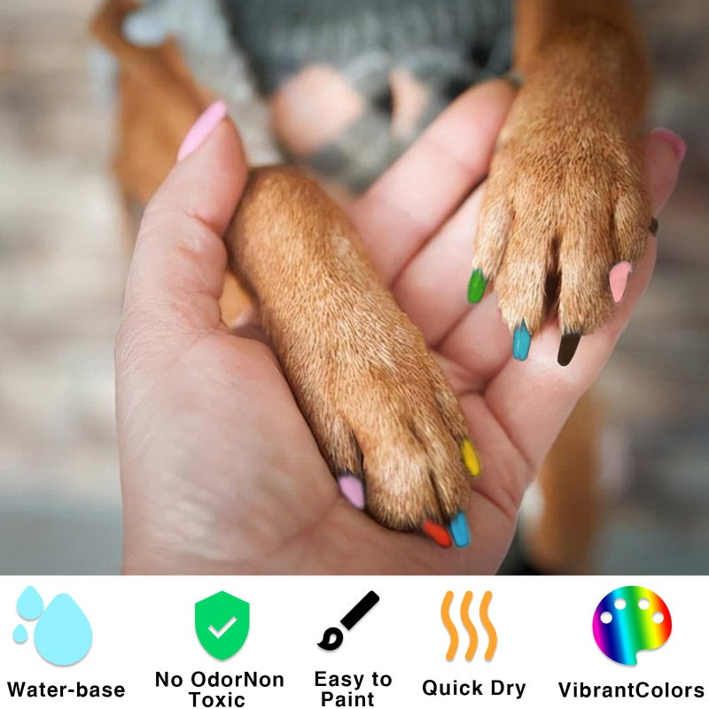 JanFeel Dog Nail Polish Pens, 15 Colors Pet Nail Polish Set Quick Dry Pet Safe Nail Polish Non Toxic Brush Tip Nail Polish Pens for Puppy and Cat or Small Pets - Image 3