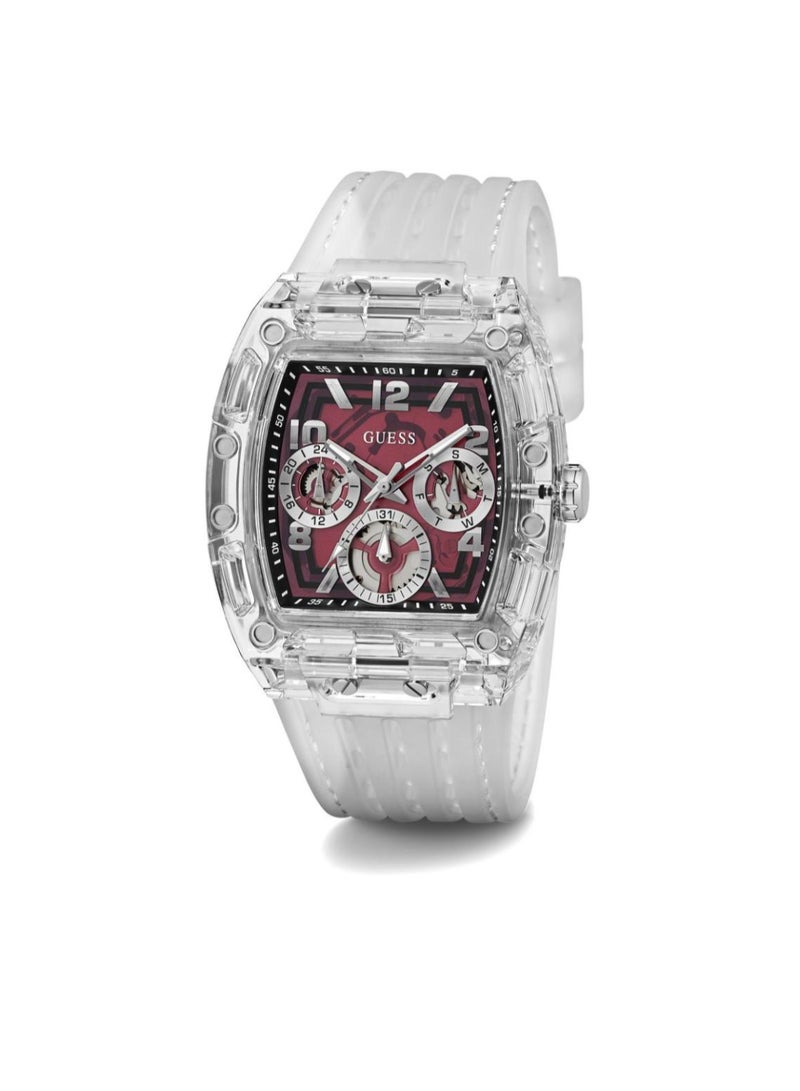 GUESS Men's Clear Maroon Dial Multi-function Watch - GW0499G9 - Image 2